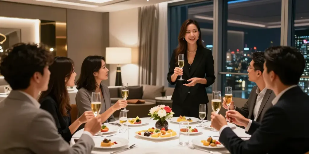 강남구구단에서 친구들과 함께 즐기는 사교 모임의 모습.
